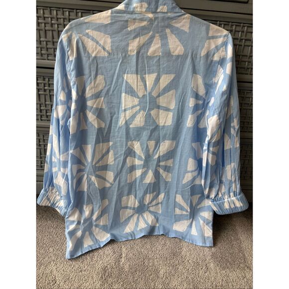 NWOT Sheridan French Beaded Olivia tunic in blue, Sm $395 E5 - Picture 8 of 10